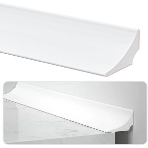 CHECARZHN--NO1-Seuil De Douche En Silicone De 2,5 M - Auto-Adhésif - Barrière De Sol Pour Pièce Humide - Bande De Protection Contre Les Gouttes D'Eau Pour Évier De Cuisine, Baignoire, Comptoir - Neuf