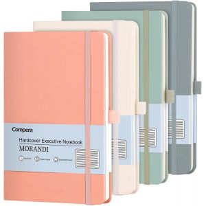 Kaxdl-Lot De 4 Carnet De Notes Lignés Pour Femme,176 Pages,14x21,1 Cm,Couverture Rigide,Papier 100 G/M²,Cahier A5,Parfait Pour Le Travail,L'école,La Maison - Neuf