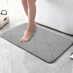 KALANKA-40 X 60 cm Tapis de Bain en Mousse &agrave; M&eacute;moire de Forme, Super Tapis de Bain Absorbant, Tapis Salle de Bain Antid&eacute;rapant, Lavable Tapis Douche aux Salles de Bain, Salons, Chambres &agrave; Coucher, Cu - Neuf