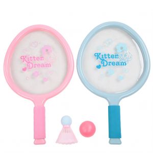 Ensemble De Raquettes De Securite En Plastique Pour Enfants, Jouet Avec Balle De Badminton Pour L'interieur, Le Parc Et La Plage - Neuf