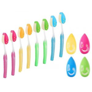 Lot de 16 porte-brosses &agrave; dents avec ventouse, couleurs al&eacute;atoires, design creux pour une meilleure hygi&egrave;ne, ajustement universel - Neuf