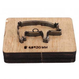 D&eacute;coupe En Cuir D&eacute;coupe De Cochon Forme De Cochon 49x30mm Moule De Poin&ccedil;onnage En Acier Alli&eacute; Diy Poin&ccedil;onneur Pour Plastique Argile Carton - Neuf