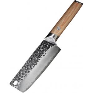 11 Cm Couteau Cuisine Japonais, Acier Inoxydable &Agrave; Haute Teneur En Carbone Couteau &Agrave; Fruits, Couteaux De Cuisine Forg&eacute; &Agrave; La Main (Manche En Bois De Pakka Boutique Bo&icirc;te En Bois) - Neuf