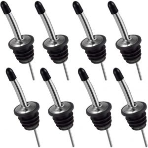 Bouteille En Acier Inoxydable Verseur-Verseur Conique Et Portionneuse Avec Joint En Caoutchouc Pour Bouteilles 8 Pièces - Neuf