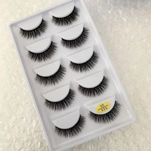 Ore-5 Paires Multipack 3d Doux Vison Cheveux Faux Cils À La Main Vaporeux Moelleux Longs Cils Naturel Yeux Maquillage Outils Faux H13 E08 E01-5 Pairs-X25- - Neuf