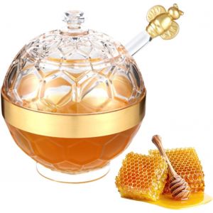 Mevronisshop-Bocaux &Agrave; Miel 500 G Avec Couvercle Pot &Agrave; Miel Distributeur De Miel Pot De Miel Pot Miel Pot A Miel - Neuf