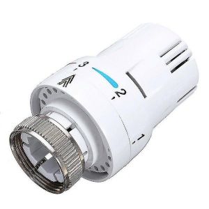 T&ecirc;te thermostatique de contr&ocirc;le de chauffage, contr&ocirc;leur de radiateur, vanne de chauffage durable M30x1,5, plage de temp&eacute;rature r&eacute;glable de 6 &agrave; 28 &deg;C - Neuf