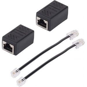 ERYI-Lot De 2 Répartiteurs Ethernet Rj45, Câble Répartiteur Réseau Rj45, Adaptateur Rj45 Femelle Vers Rj11 Mâle Pour Extendeur De Câble Ethernet - Neuf
