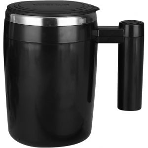 Eryi-Mug Mélangeur Automatique De 380 Ml Avec Couvercle, Tasse À Café Magnétique Automatique, Tasse À Café Électrique En Acier Inoxydable, Mélange Automatique, Pour Café, Lait, Cacao, Chocolat - Neuf