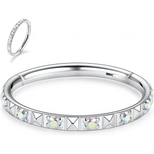 Kal-Piercings En Acier Chirurgical 316l Et Oxyde De Zirconium Pour Oreille Et Nez - Calibres 20, 18, 16, 14 - Anneaux Pour Homme Et Femme - Neuf