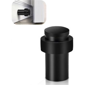 2024,butées de porte,butée de porte en acier inoxydable robuste,porte de sol murale en caoutchouc noir - Neuf