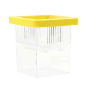 Bo&icirc;te D'elevage De Poissons En Acrylique Pour Ecloserie Et Isolement Pour Aquariums, Bo&icirc;te D'elevage Avec Ventouses, Equipement D'elevage Professionnel De Poissons, Jaune - Neuf