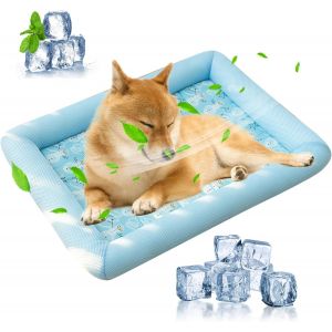 Lit Rafraîchissant Pour Animaux De Compagnie,Lit De Chien Durable Et Confortable,Panier Pour Chien Avec Fond Antidérapant,Lavable Tapis Rafraîchissant Respirant Pour Chien - Neuf