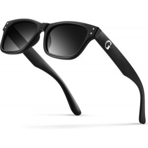 Lunettes De Soleil Polarisées Pour Homme - Rétro - Pour L'extérieur - Uv400 - Pour La Conduite, La Randonnée, Le Golf, La Pêche, Le Camping, 1 Noir/Gris - Neuf