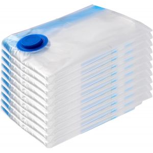 YEMAESRE-LotDe 10 Sacs Sous Vide Pour Vêtements, 60 X 40 Cm, Sacs Sous Vide Réutilisables Avec Valve, Fermeture Éclair, Sac De Rangement Sous Vide Sans Bpa, Sacs Sous Vide De Voyage Pour Vêtements, C - Neuf