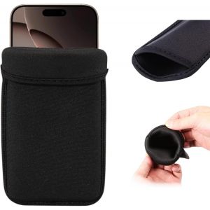TE-Pochette de protection universelle en néoprène pour iPhone 16 Pro Max, Samsung S25 Ultra, Note20 Ultra, A70, A53 5G, 9,5 cm x 18,5 cm - Neuf