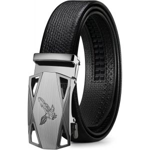 Kalanka-Ceinture Homme Cuir, Ceinture Automatique &Agrave; Cliquet Sans Trou 35 Mm Pour Costume Et Jeans, Taille R&eacute;glable - Neuf