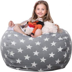 96 cm en Peluche Bean Bag Cover pour les Enfants | avec fermeture à Glissière en Peluche Bean Bag, Idéal pour Ranger les Enfants des Animaux en Peluche, de Grande Taille, Premium Canvas Co - Neuf