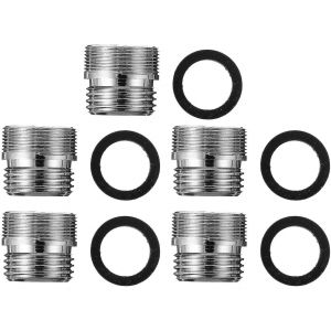 Ensemble de 5 adaptateurs en cuivre pour robinet, compatibles avec les tuyaux d'arrosage et les pulv&eacute;risateurs. - Neuf