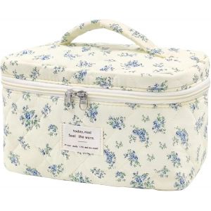 KALANKA-Trousse De Toilette Femme, Floral Trousse Maquillage, Sac De Toilette Accessoires De Voyage, Pochette Maquillage, Pochette De Rangement, Organiseur CosméTique Voyage pour Femme Fille - Neuf