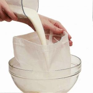 Sac de lait de noix r&eacute;utilisable,paquet de 2,sacs en &eacute;tamine pour filtrer les amandes / soja - Neuf