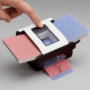 KALANKA-Mélangeur de Cartes Automatique Rechargeable 2000mAh, 1-2 Ponts, pour Jeux de Cartes UNO, Poker, Belote, Pinochle, Cassino, Texas Hold'em, Blackjack - Neuf