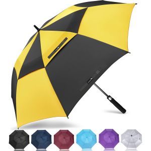 Grand Parapluie de Golf M/L/XL/XXL Parapluies de Golf Grande Taille 2-4 Personnes Anti Tempete Extra Large Automatique Umbrella Golf Double Canop&eacute;e De Homme Femme - Neuf