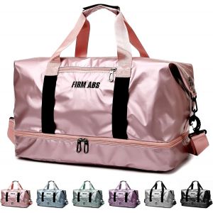 Acdsgd-Sac De Voyage Grand Avec Compartiment &Agrave; Chaussures, Sac De Sport Imperm&eacute;able Pour Femmes, Gym Bag &Eacute;l&eacute;gant Avec Compartiment Humide (Rose) - Neuf