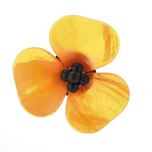 Broche De No&euml;l Artisanale En Forme De Fleur Ou De Plante En 3d, Broche &Agrave; Corsage, Accessoire De Mode, Taille Unique, Jaune - Neuf