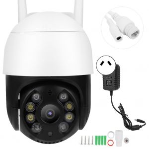 Camera PTZ Wifi 3MP, 8 lumieres, detection humaine, vision nocturne coloree, surveillance etanche IP66, 100-240 VAU - Neuf