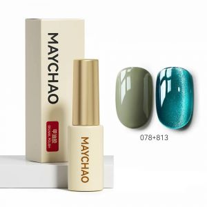 Maychao 5ml Gel Vernis &Agrave; Ongles 9d Laser Diamant Paillettes Oeil De Chat Gel Semi-Permanent Tremper Uv Led Gel Ongles Manucure Outils Nail Art.078and813. - Neuf