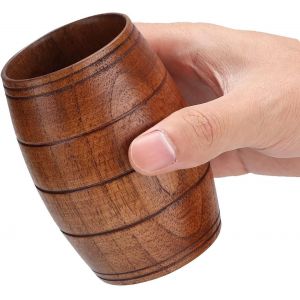 Eryi-200ml Tasse En Bois, Tasse À Café En Bois Tasse, Tasses À Thé En Bois, Portable En Bois Tasse À Café Mug, Tasse À Thé Tasse À Café Tasse De Voyage Portable Gobelets En Bois Pour Café Bière Lait - Neuf