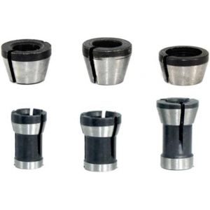 6 PCS Jeu de Collets Mandrin à Pince de Machine de Gravure Adapteur Collets Mandrin Pour Machine de Coupe Électrique Mèche de Routeur Chuck 6 mm,6,35 mm,8 mm - Neuf