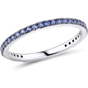 Tianyi-Bague Fine En Argent Sterling Pour Femme. Bague Femme Sertie De Zircons En Argent 925. Bagues Anneau En Argent Pour Femmes Avec Des Pierres De Couleur. - Neuf
