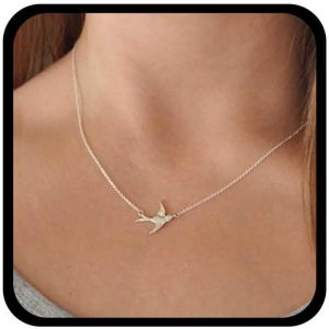 Kal-Collier Pendentif Hirondelle Boho Collier Hirondelle Argent Collier Ras De Cou Oiseau Volant Petit Collier Oiseau Drôle Collier Chaîne Oiseau Bijoux Pour Femmes - Neuf