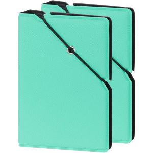 MAA-Lot de 2 mini albums photo, 28 pochettes, 5 x 7,6 cm, couverture en cuir avec fermeture en caoutchouc pour appareil photo Fujifilm Instant Mini Camera Kpop Bleu clair - Neuf