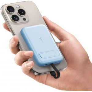 JGD-Mini chargeur portable 5200 mAh avec c&acirc;ble int&eacute;gr&eacute;, format de poche, petite batterie compatible avec iPhone 15, Samsung S22/23, Note20/10, Huawei - Neuf