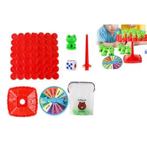 Jeu D'&eacute;quilibre Des Grenouilles Pour Enfants - Jeu De Soci&eacute;t&eacute; &Eacute;ducatif Pour Deux Joueurs Avec 50 Grenouilles Et Accessoires - Neuf
