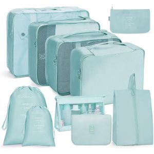 Ensemble de 10 cubes de rangement pour bagages de voyage et sacs de rangement - Neuf
