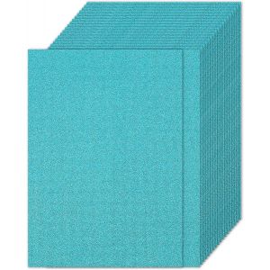 40 Feuilles Papier Cartonn&eacute; Paillet&eacute; Bleu Ciel,A4(21x29.7cm) 250gsm Papier Cartonn&eacute; Brillant Pour Scrapbooking,Fabrication De Cartes,Projets Artistiques De Bricolage,F&ecirc;te - Neuf
