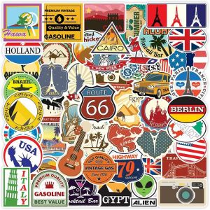 Lot De 100 Autocollants En Vinyle Pour Bagages, Cartes De Voyage, &Eacute;tiquettes R&eacute;tro Style Bombe, Pour Ordinateur Portable, Bouteille D'eau, Scrapbooking, Skateboard, Casque De Moto, Valise, Graffiti - Neuf