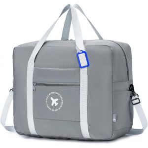 nzqaf-Bagage Cabine 45x36x20 Easyjet Sac a Dos Voyage Cabine Avion Pliable 32L Bagage à Main Valise Imperméable Sac de Week-End Sac d'Hôpital Sac de Sport de Gym Sac de Transport Hommes Femmes Gris - Neuf