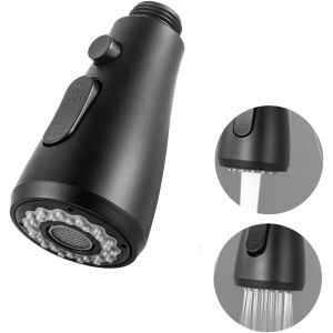 JGD-T&ecirc;te De Pulv&eacute;risation De Robinet, 2 Modes R&eacute;glable Douchette Extractible, Douchette Evier Cuisine pour Robinet De Cuisine, Salle De Bain, Toilette De Rechange 1/2"" L'interface (Noir) - Neuf