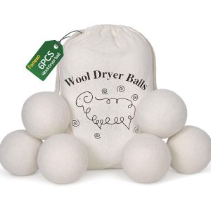 Lot de 6 boules de séchage en laine - Taille XL - 100 % laine de Nouvelle-Zélande faites à la main - Boules à linge s pour sèche-linge et doudounes - Feuilles de sèche-linge - Neuf