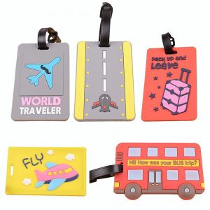 Lot de 5 étiquettes de bagages colorées en silicone pour une identification facile - Étiquettes de voyage durables pour valises et sacs - Neuf