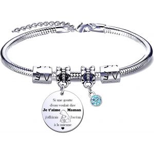 Kal-Cadeaux Mamie Grand-Mère Collier Mamie Femmes,Cadeau Noël Pour Mamie,Cadeaux Fête Des Mères Pour Mamie,Cadeau D'anniversaire Femme - Neuf