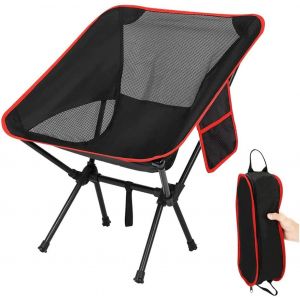 (Rouge) Chaise De Camping Portable Ultralégère Et Pliable Pour L'extérieur, Le Camping, Les Pique-Niques, La Pêche, La Randonnée Et Plus Encore - Neuf