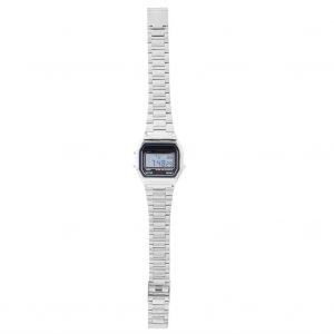R&eacute;tro&eacute;clairage Led Num&eacute;rique &Eacute;lectronique En Acier Inoxydable Bracelet Montre Rectangle Montre-Bracelet (Argent) - Neuf