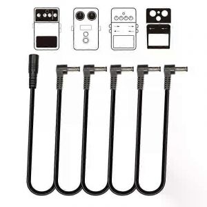 Pédales d'effet de guitare générales Câbles d'alimentation en guirlande à 5 voies adaptés à l'adaptateur d'alimentation de pédale 9V DC Accessoires d'effecteur de guitare - Neuf