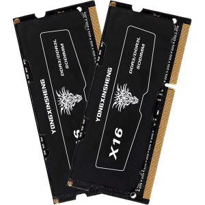 Ram DDR3 /DDR3L 16go (2x8go) 1600MHz PC3L-12800 / PC3-12800 Sodimm CL11 Non-ECC Unbuffered 1.35V / 1.5V 2Rx8 Double Rang 204 Pin Mémoire Ram Barette Kit pour Ordinateur Portable (Noir) - Neuf